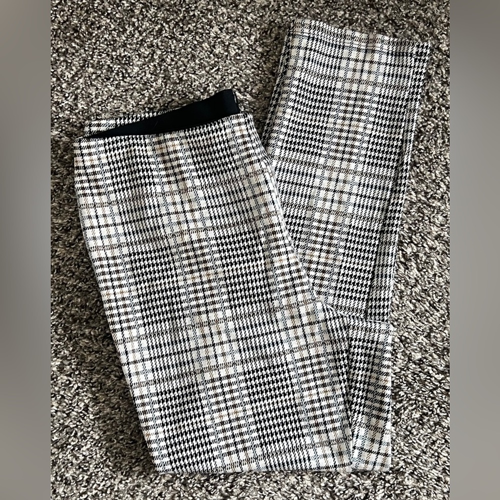 Jules & Leopold Black and Tan Plaid Cropped Pants Large